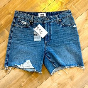 NWT PAIGE Sarah Longline Shorts, sz 28